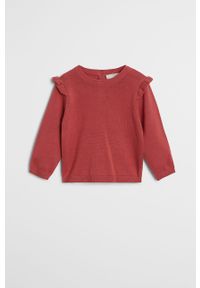 Mango Kids - Sweter dziecięcy Lita 80-104 cm. Okazja: na co dzień. Kolor: różowy. Materiał: bawełna, dzianina. Wzór: gładki. Styl: casual #1