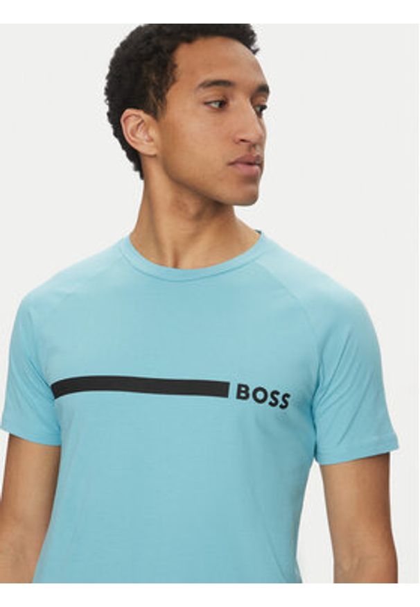 BOSS T-Shirt 50517970 Niebieski Slim Fit. Kolor: niebieski. Materiał: bawełna