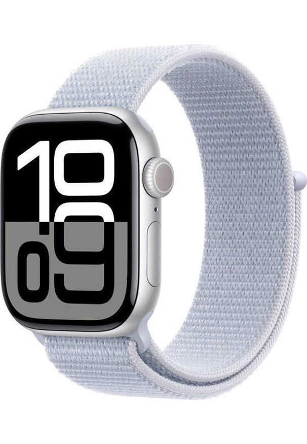 APPLE - Smartwatch Apple Watch 10 GPS 46mm Silver Alu Sport Loop Niebieski (null). Rodzaj zegarka: smartwatch. Kolor: niebieski. Styl: sportowy