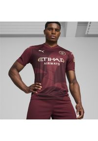 Puma - Męska trzecia koszulka Manchester City 24/25 PUMA Dark Jasper Red. Kolor: czerwony. Sport: piłka nożna