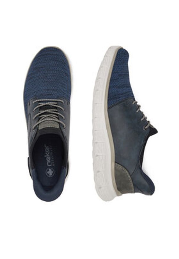 Rieker Sneakersy B6658-14 Granatowy. Kolor: niebieski. Materiał: materiał