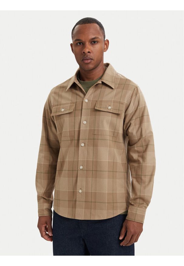 Hugo - HUGO Koszula Ernio 50566312 Beżowy Regular Fit. Kolor: beżowy. Materiał: bawełna