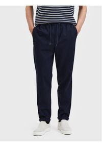 Selected Homme Spodnie materiałowe Selby 16085172 Granatowy Slim Fit. Kolor: niebieski. Materiał: materiał, syntetyk #1