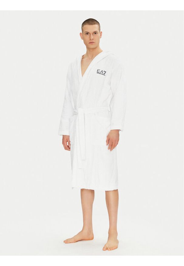 EA7 Emporio Armani Szlafrok 7M000441 AF14014 U0002 Biały. Kolor: biały. Materiał: bawełna