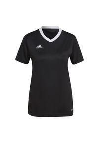 Koszulka piłkarska damska Adidas Entrada 22 Jersey. Kolor: czarny. Materiał: poliester. Sport: piłka nożna