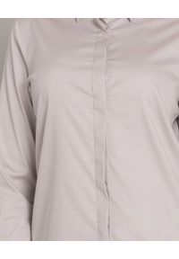 SOLUZIONE - Klasyczna koszula z ukrytymi guzikami. Okazja: na co dzień. Kolor: szary. Materiał: materiał. Długość rękawa: długi rękaw. Długość: długie. Wzór: aplikacja. Styl: klasyczny #5