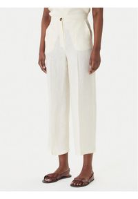 Marella Kuloty Clava 2615131182 Écru Regular Fit. Kolor: kremowy. Materiał: len #1