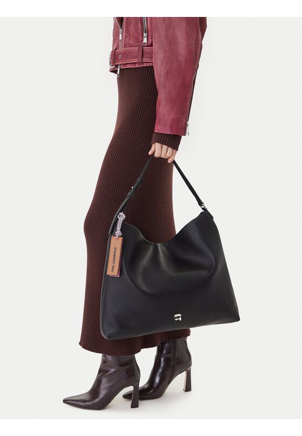 Karl Lagerfeld - KARL LAGERFELD Torebka A4W30005 Czarny. Kolor: czarny. Materiał: skórzane