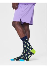 Happy-Socks - Happy Socks Skarpety wysokie unisex BEE01-6500 Granatowy. Kolor: niebieski. Materiał: materiał, bawełna