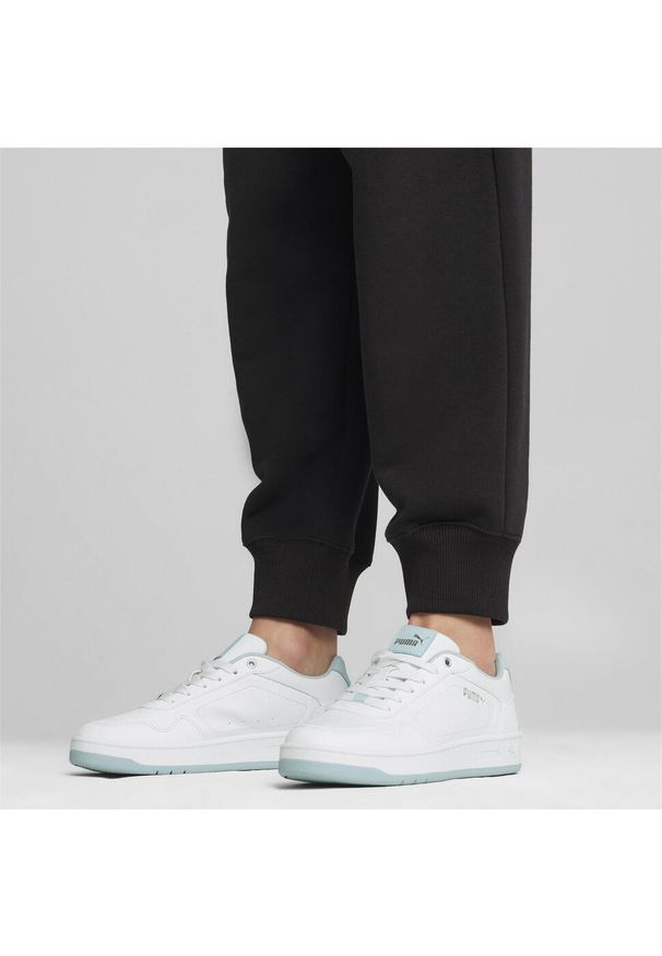 Puma - Sneakersy Court Classy PUMA White Sea Glass Silver Blue Metallic. Kolor: szary, niebieski, wielokolorowy, biały. Sport: turystyka piesza