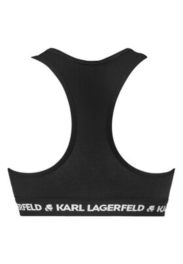 Karl Lagerfeld - KARL LAGERFELD Biustonosz top A1W47007 Czarny. Kolor: czarny. Materiał: lyocell