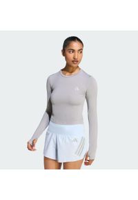 Adidas - Koszulka z długim rękawem adi365 Running Essentials. Kolor: szary. Długość rękawa: długi rękaw. Technologia: ClimaCool (Adidas). Długość: długie. Sport: bieganie #1