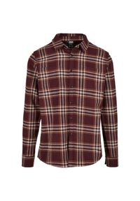 Bluza Urban Classics checked campus. Kolor: czerwony, wielokolorowy, brązowy #1