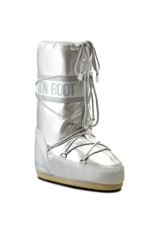Moon Boot - Śniegowce MOON BOOT - Vinile Met. 14021400002 Bianco D. Kolor: srebrny. Materiał: skóra ekologiczna. Szerokość cholewki: normalna. Sezon: zima