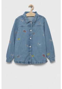 TOMMY HILFIGER - Tommy Hilfiger koszula jeansowa dziecięca kolor niebieski. Kolor: niebieski. Materiał: jeans #1