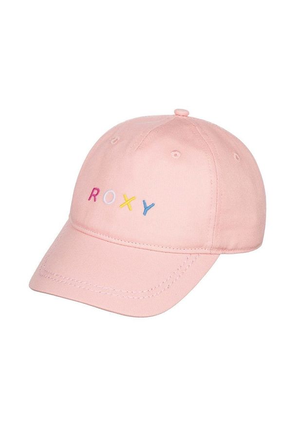 Roxy czapka dziecięca kolor różowy z aplikacją. Kolor: różowy. Wzór: aplikacja