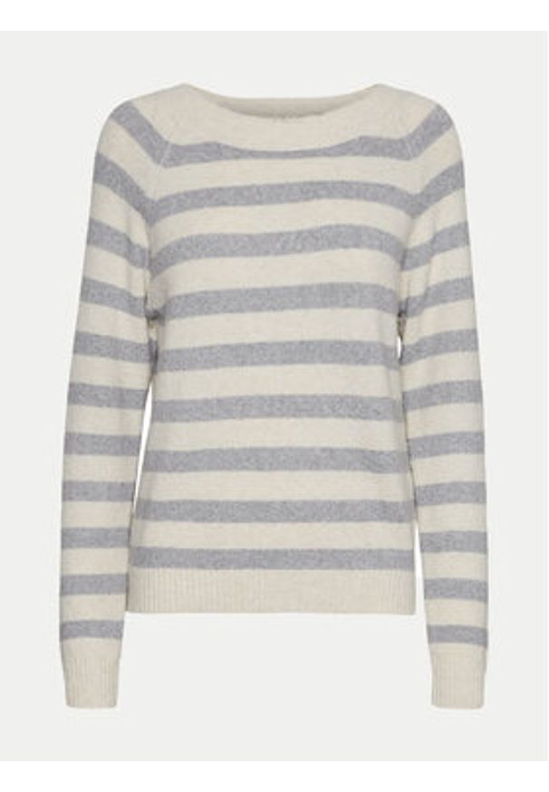 Vero Moda Sweter Doffy 10201022 Beżowy Regular Fit. Kolor: beżowy. Materiał: syntetyk