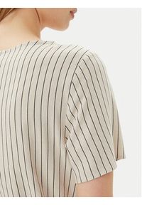 Vero Moda Sukienka letnia Mymilo 10322976 Beżowy Loose Fit. Kolor: beżowy. Materiał: len, wiskoza. Sezon: lato #6