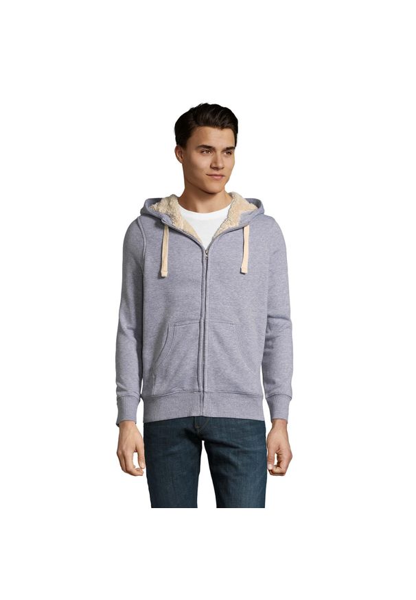 SOL'S - Kurtka Dla Dorosłych Unisex Sherpa Zapinana Na Zamek Błyskawiczny. Kolor: szary. Sport: turystyka piesza