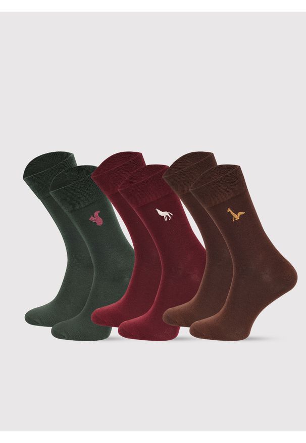 Pako Lorente - PAKO LORENTE - Zestaw skarpet męskich zwierzęta. Materiał: poliester, elastan, bawełna. Wzór: motyw zwierzęcy, gładki