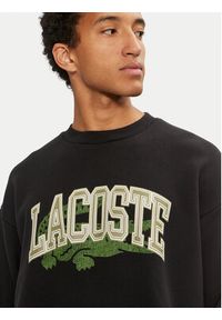 Lacoste Bluza SH2850 Czarny Loose Fit. Kolor: czarny. Materiał: bawełna #6