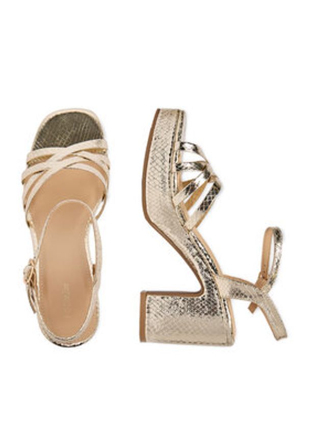 DeeZee Sandały CEO-LCCC1511-1 Złoty. Kolor: złoty. Materiał: skóra