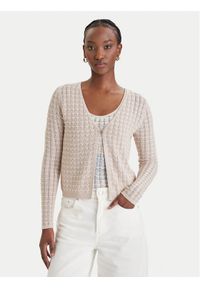 Guess Kardigan W6GR07 Z0588 Beżowy Regular Fit. Kolor: beżowy. Materiał: wiskoza #1