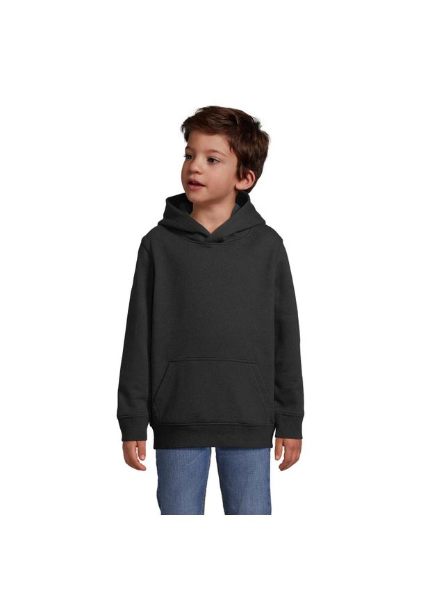 SOL'S - Bluza Z Kapturem Condor Dla Dzieci. Typ kołnierza: kaptur. Kolor: czarny