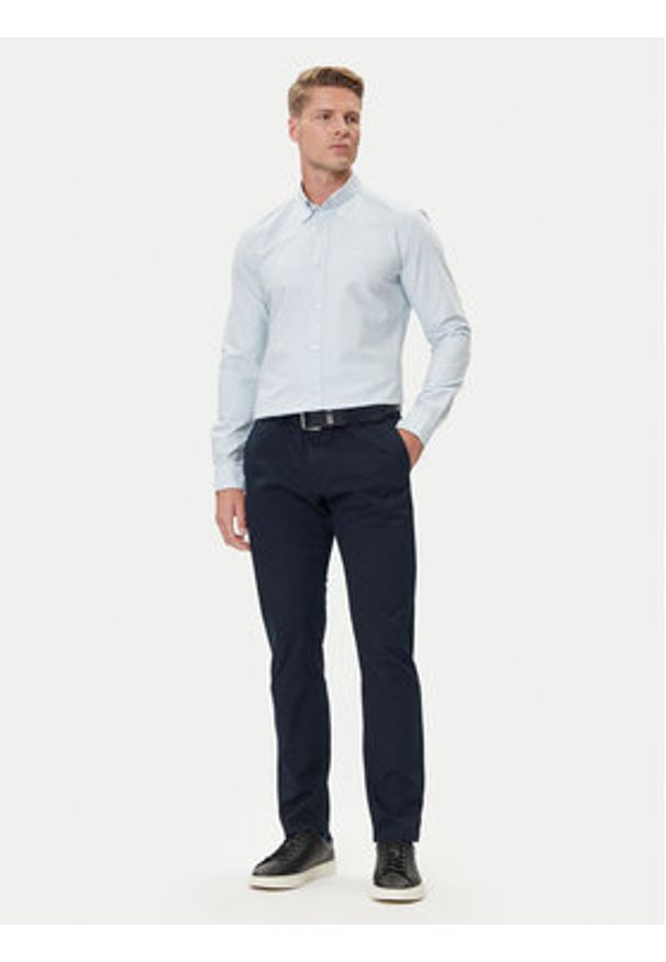 BOSS Koszula H-Roan 50544917 Błękitny Slim Fit. Kolor: niebieski. Materiał: bawełna