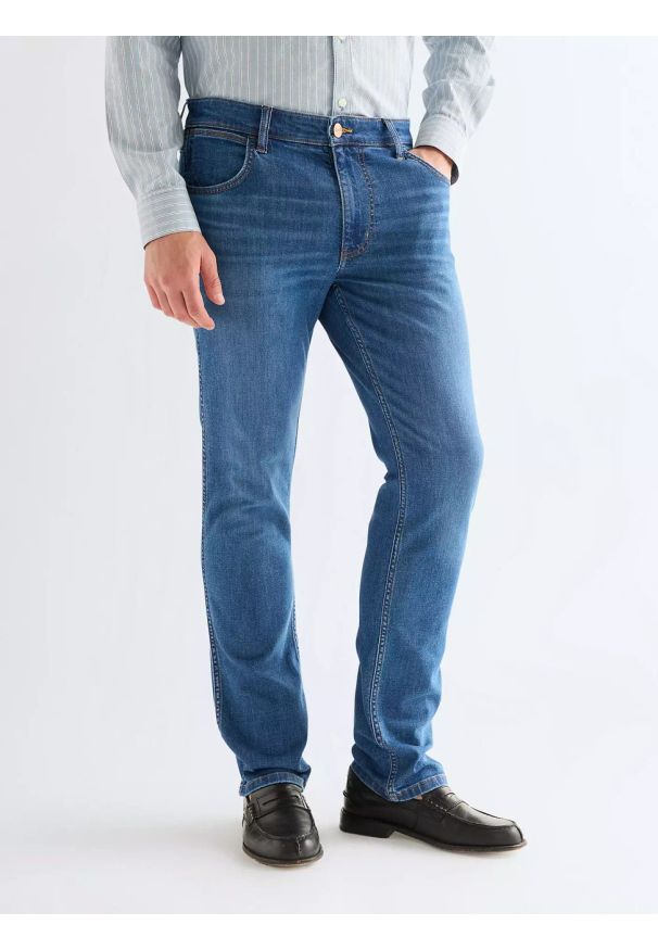 Wrangler - MĘSKIE SPODNIE WRANGLER GREENSBORO MID VISUAL 112378816