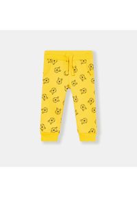 Sinsay - Spodnie niemowlęce Kubuś Puchatek - Żółty. Kolor: żółty. Wzór: motyw z bajki #1