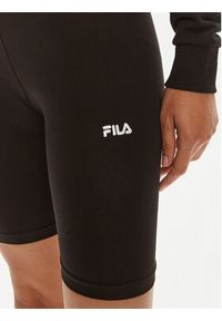 Fila Szorty rowerowe FAW0455 Czarny Slim Fit. Kolor: czarny. Materiał: bawełna #5