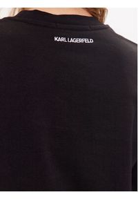Karl Lagerfeld - KARL LAGERFELD Bluza Ikonik 2.0 230W1803 Czarny Regular Fit. Typ kołnierza: dekolt w karo. Kolor: czarny. Materiał: bawełna #5
