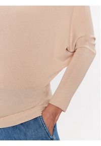 Kontatto Sweter 3M9008 Beżowy Regular Fit. Kolor: beżowy. Materiał: wiskoza