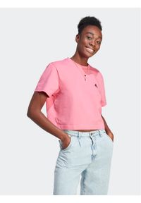 Adidas - adidas T-Shirt IJ8742 Różowy Loose Fit. Kolor: różowy. Materiał: bawełna #1