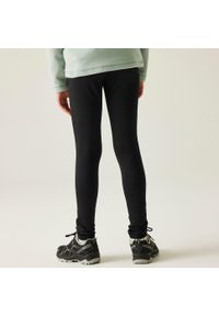 Regatta - Legginsy turystyczne dziecięce Barlia Winter. Okazja: na uczelnię. Kolor: czarny. Materiał: materiał. Styl: sportowy