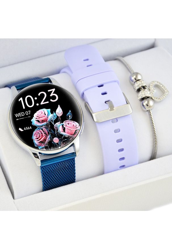 Zestaw damski Smartwatch damski Rubicon Asturia + bransoletka. Rodzaj zegarka: smartwatch