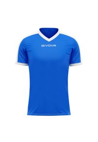 Koszulka piłkarska dla dorosłych Givova Revolution Interlock. Kolor: biały, niebieski, wielokolorowy. Sport: piłka nożna