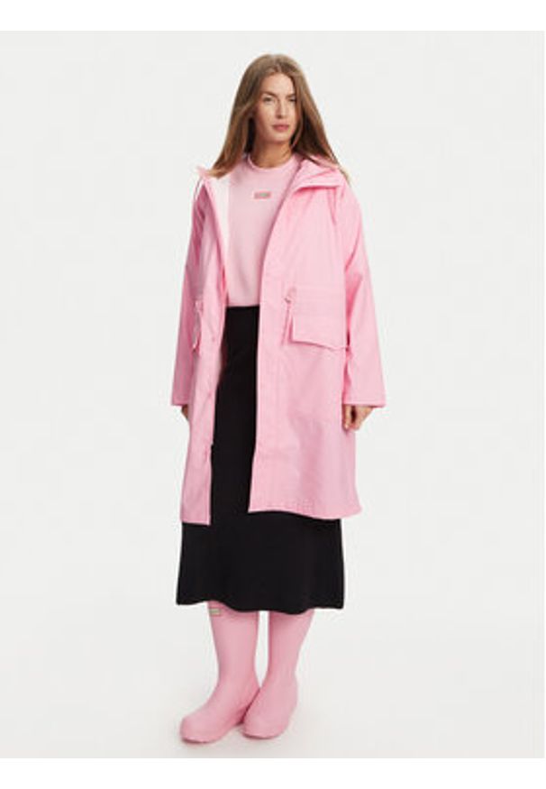 Hunter Parka Janna HARW0021242 Różowy Regular Fit. Kolor: różowy. Materiał: syntetyk