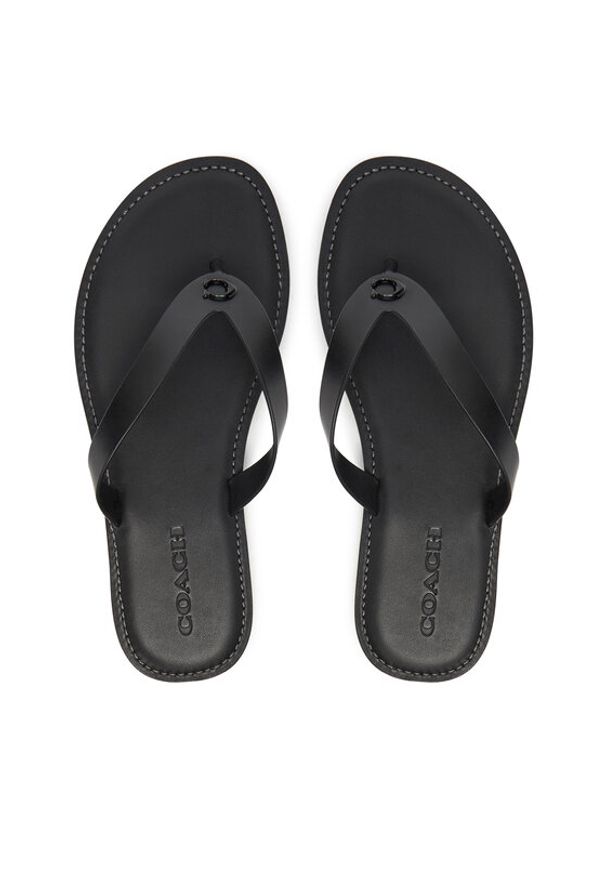 Coach Japonki Brianna CZ379 Czarny. Kolor: czarny. Materiał: skóra