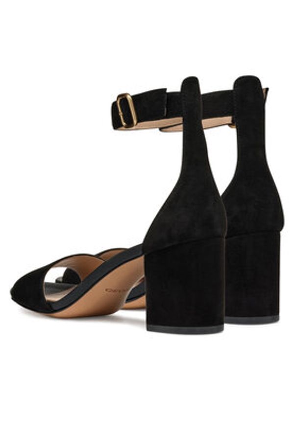 Geox Sandały D Virnilisa 65 S D55YZA 00021 C9999 Czarny. Kolor: czarny. Materiał: zamsz, skóra