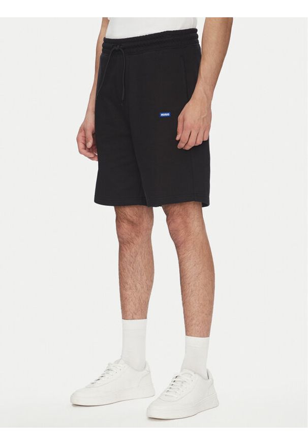 Hugo - HUGO Szorty sportowe Nasensio 50522364 Czarny Regular Fit. Kolor: czarny. Materiał: bawełna. Styl: sportowy