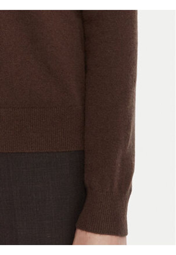 United Colors of Benetton - United Colors Of Benetton Kardigan 1002D5485 Brązowy Regular Fit. Kolor: brązowy. Materiał: wełna
