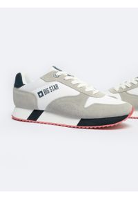 Big-Star - Sneakersy męskie biało-szare NN174501 101. Kolor: biały. Materiał: tkanina #5