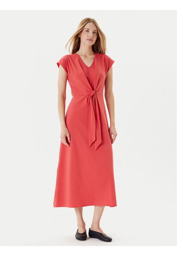 United Colors of Benetton - United Colors Of Benetton Sukienka letnia 3FJHDV01T Różowy Regular Fit. Kolor: różowy. Materiał: bawełna. Sezon: lato