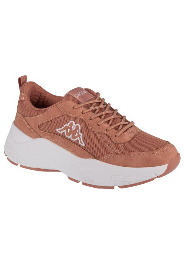 Kappa - Buty sportowe Sneakersy damskie, Askja. Kolor: różowy, brązowy. Materiał: guma, materiał, syntetyk, tkanina. Sport: turystyka piesza