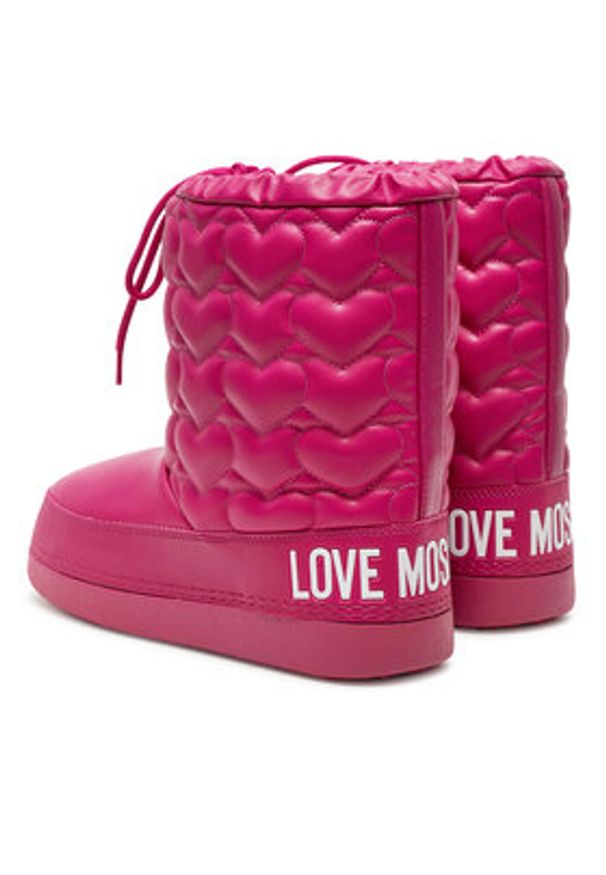 Love Moschino - LOVE MOSCHINO Śniegowce JA24082G1LISE626 Różowy. Kolor: różowy. Materiał: skóra