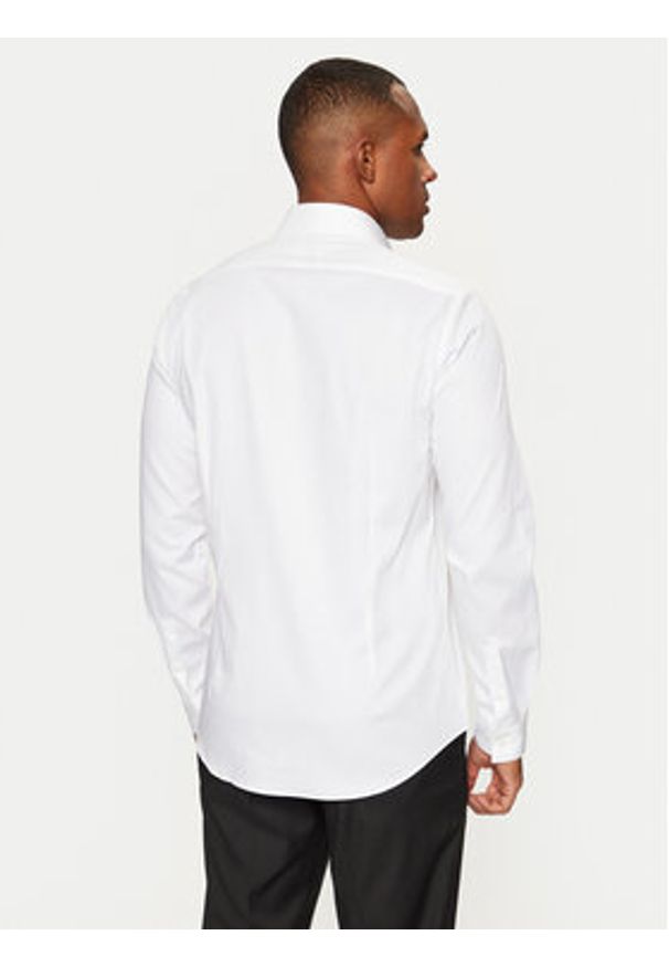 Calvin Klein Koszula K10K113863 Biały Slim Fit. Kolor: biały. Materiał: bawełna