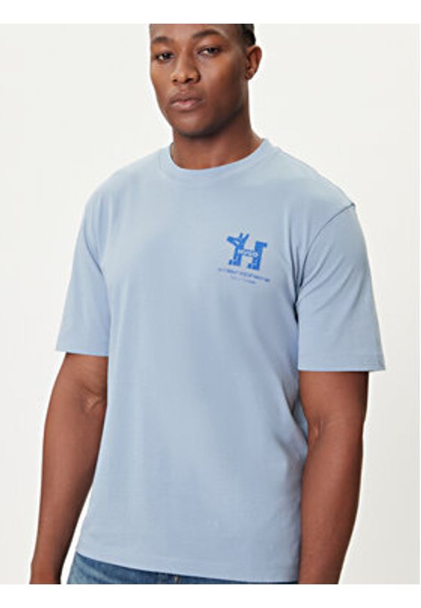 Hugo - HUGO T-Shirt Nedix 50543483 Błękitny Regular Fit. Kolor: niebieski. Materiał: bawełna