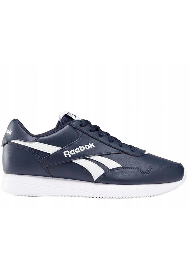 Reebok - Buty na co dzień męskie REEBOK JOGGER LITE eko skóra. Okazja: na co dzień. Zapięcie: sznurówki. Kolor: niebieski. Materiał: guma, skóra, syntetyk, materiał, tkanina. Szerokość cholewki: normalna. Model: Reebok Royal. Sport: turystyka piesza